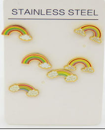 PAQ.3 PARES ARETES ARCOIRIS CON 2/1 NUBES (P.E.NOV2025)