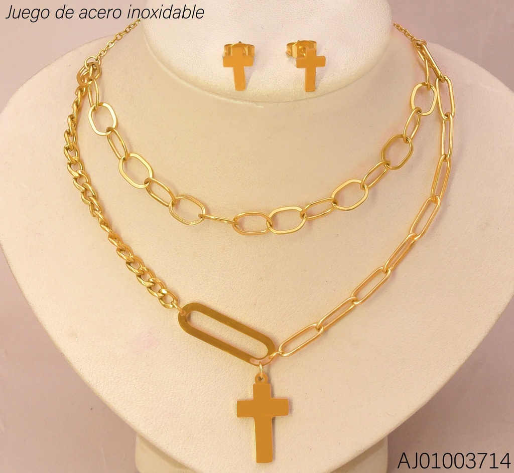 JUEGO CRUCESS DOBLE CAD.C/ÓVALO ALARGADO (P.E.NOV2025)