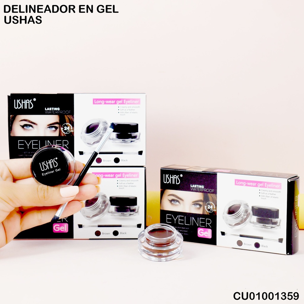 DÚO DELINEADOR EN GEL(CAFÉ/CAFÉ)C/APLICADOR USHAS ES2749