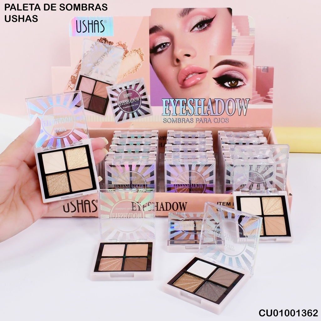 PALETA 4 SOMBRAS USHAS ES4181(02) SURTIDOS