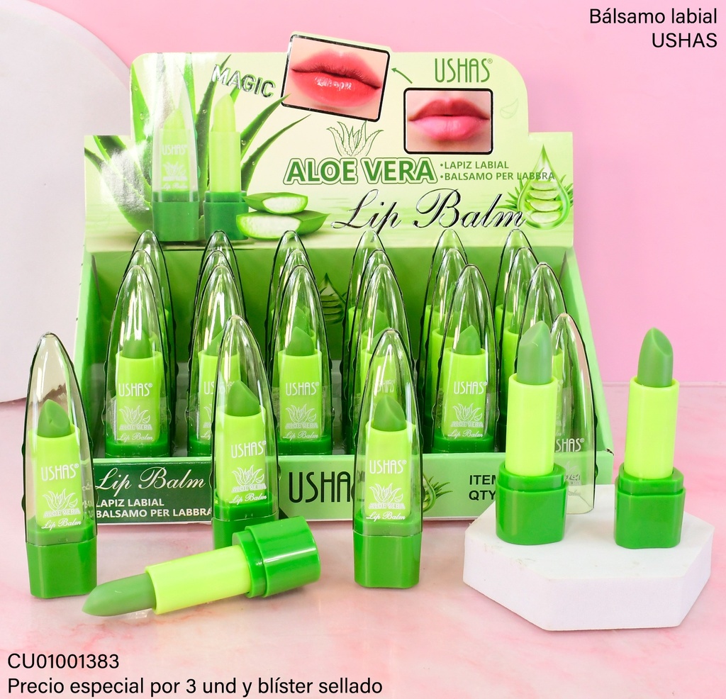 BÁLSAMO LABIAL ALOE VERA USHAS LP2290