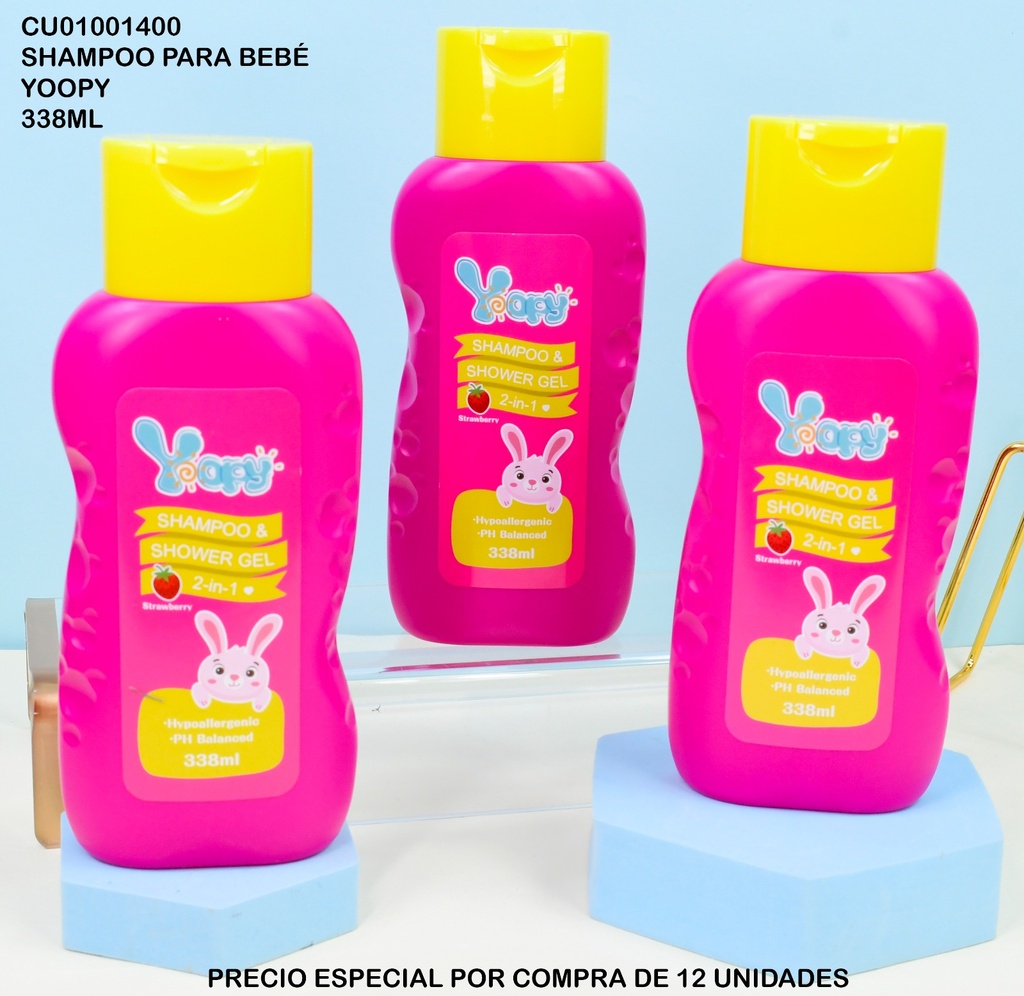 SHAMPOO/GEL YOPY 338ML FRAGANCIA FRESA