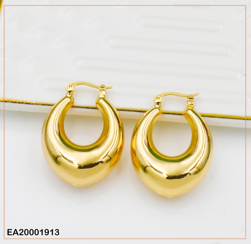 ARETES INFLADOS FORMA  OVALADA P5215