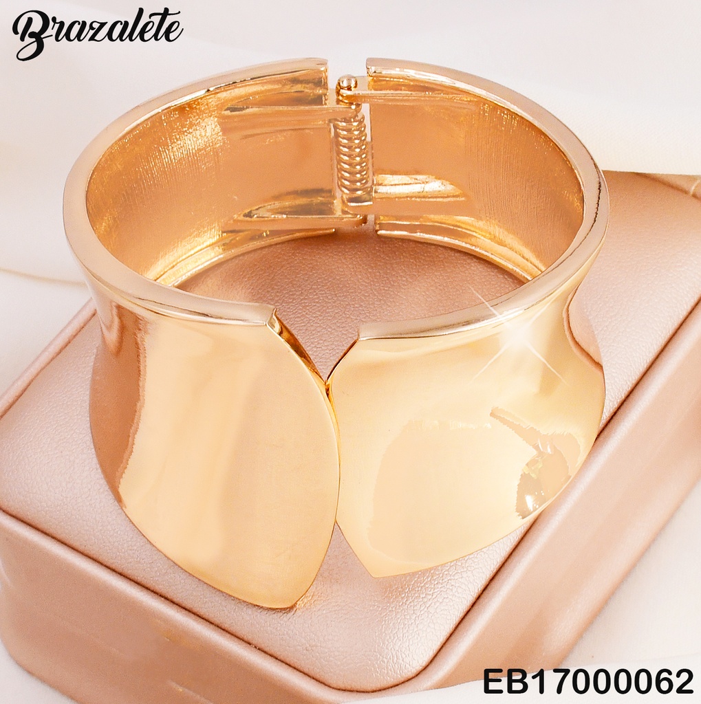 BRAZALETE LISO EXTREMOS CURVOS SUPERPUESTOS