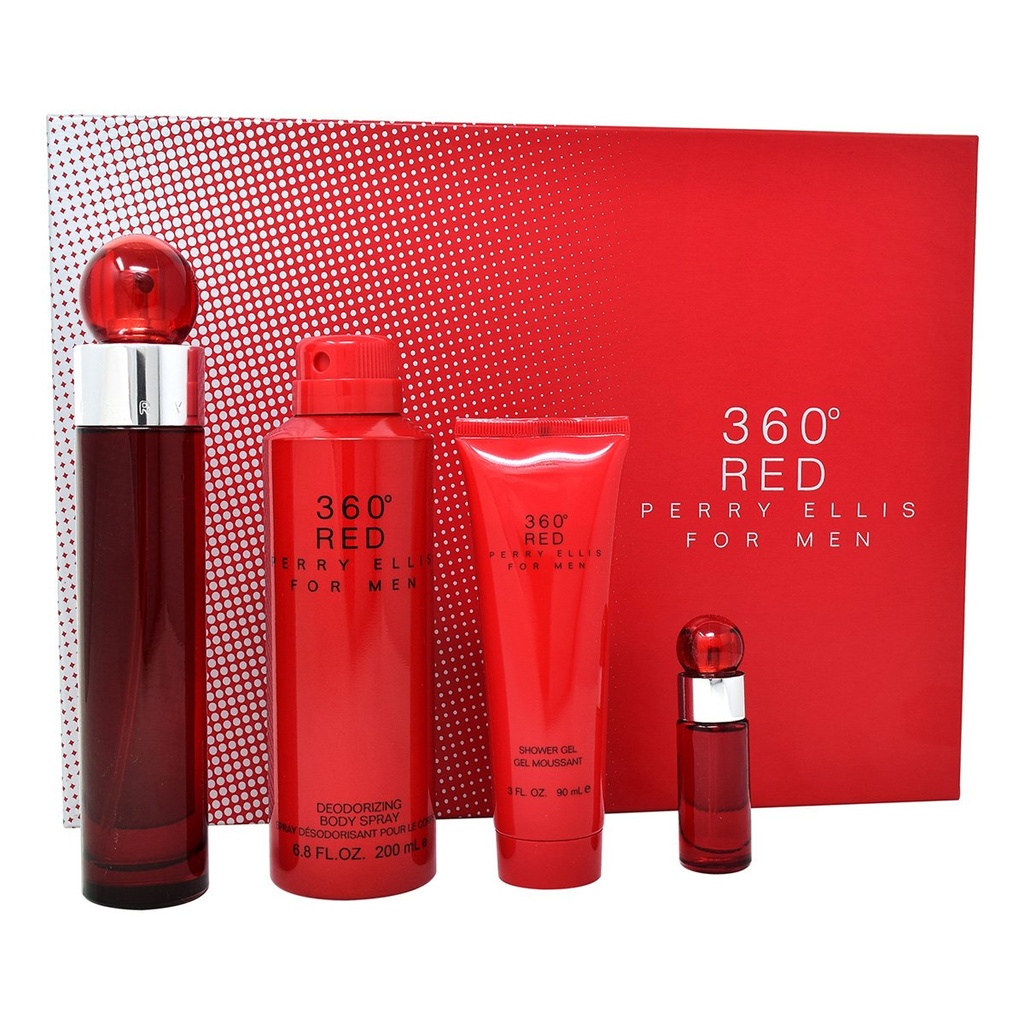 ESTUCHE PERFUME PERRY ELLIS 360° RED FOR MEN (DESODORANTE EN SPRAY)