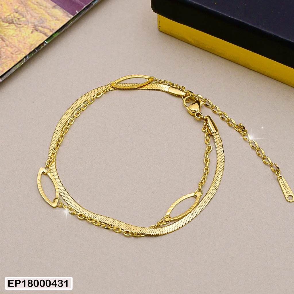 PULSERA DOBLE PLANA/CROQUIS ÓVALOS