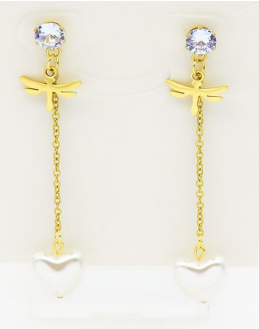 ARETES COLGAR PLACA LIBÉLULA C/ 🤍COLGANTE