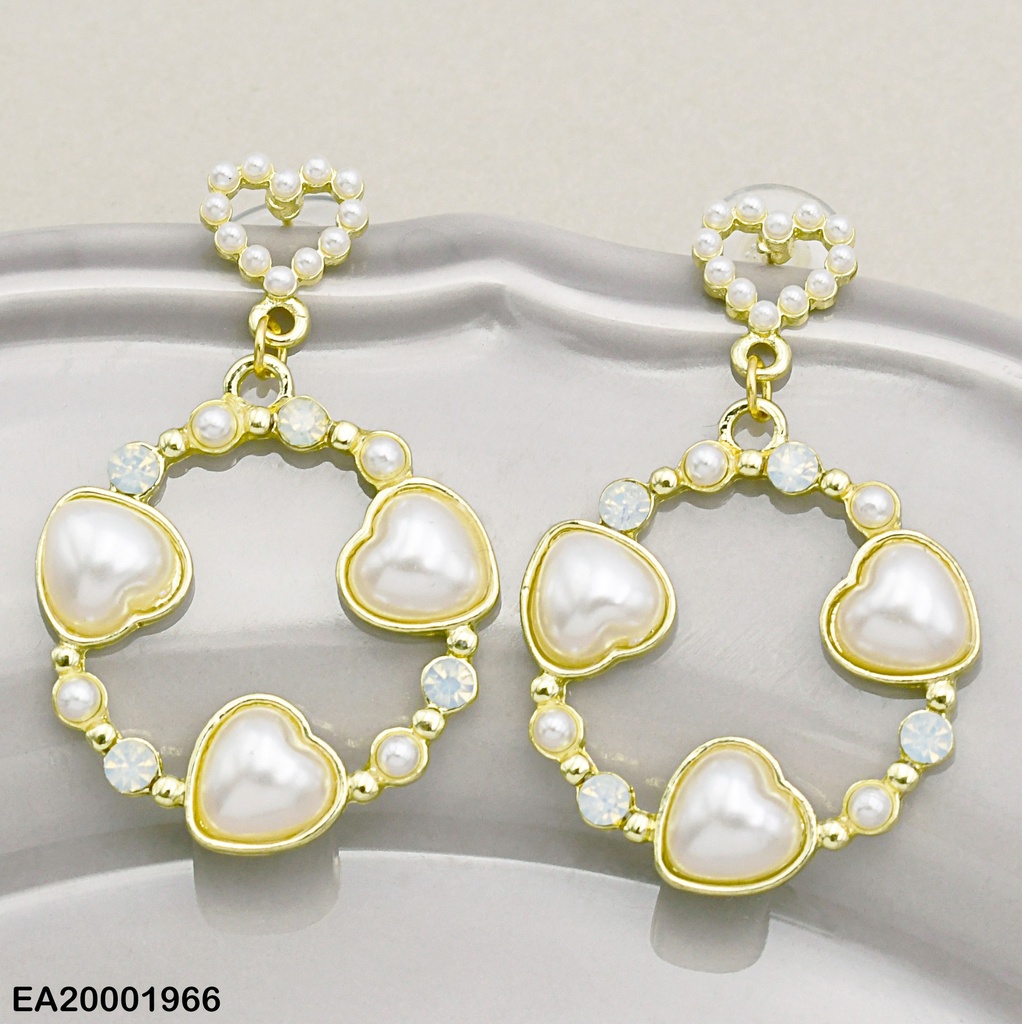ARETES CORAZÓN,CROQUI PERLITAS/CÍRCULO🤍🤍🤍