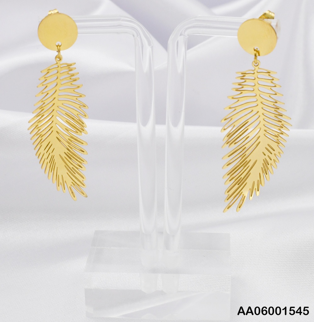 ARETES HOJA DORADA
