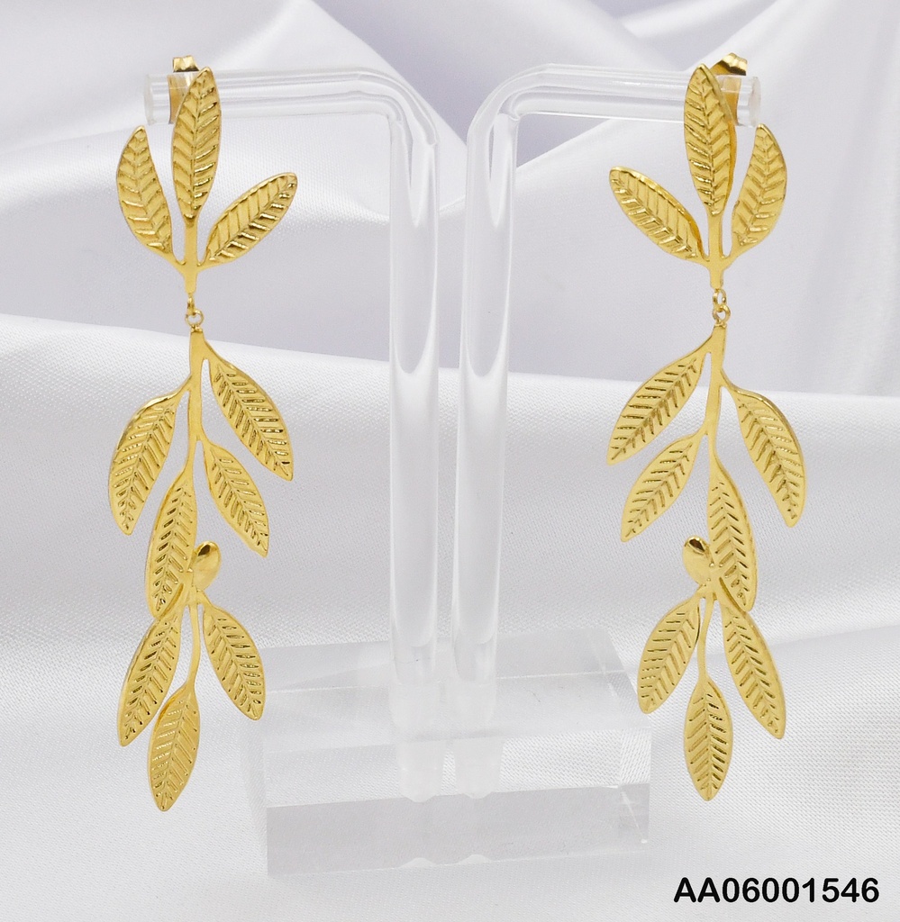 ARETES RAMA FLÉXIBLE CON HOJAS