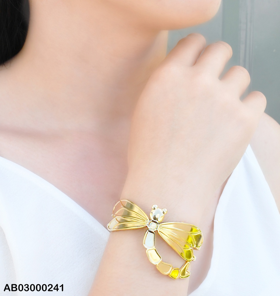 BRAZALETE DORADO DE LIBÉLULA