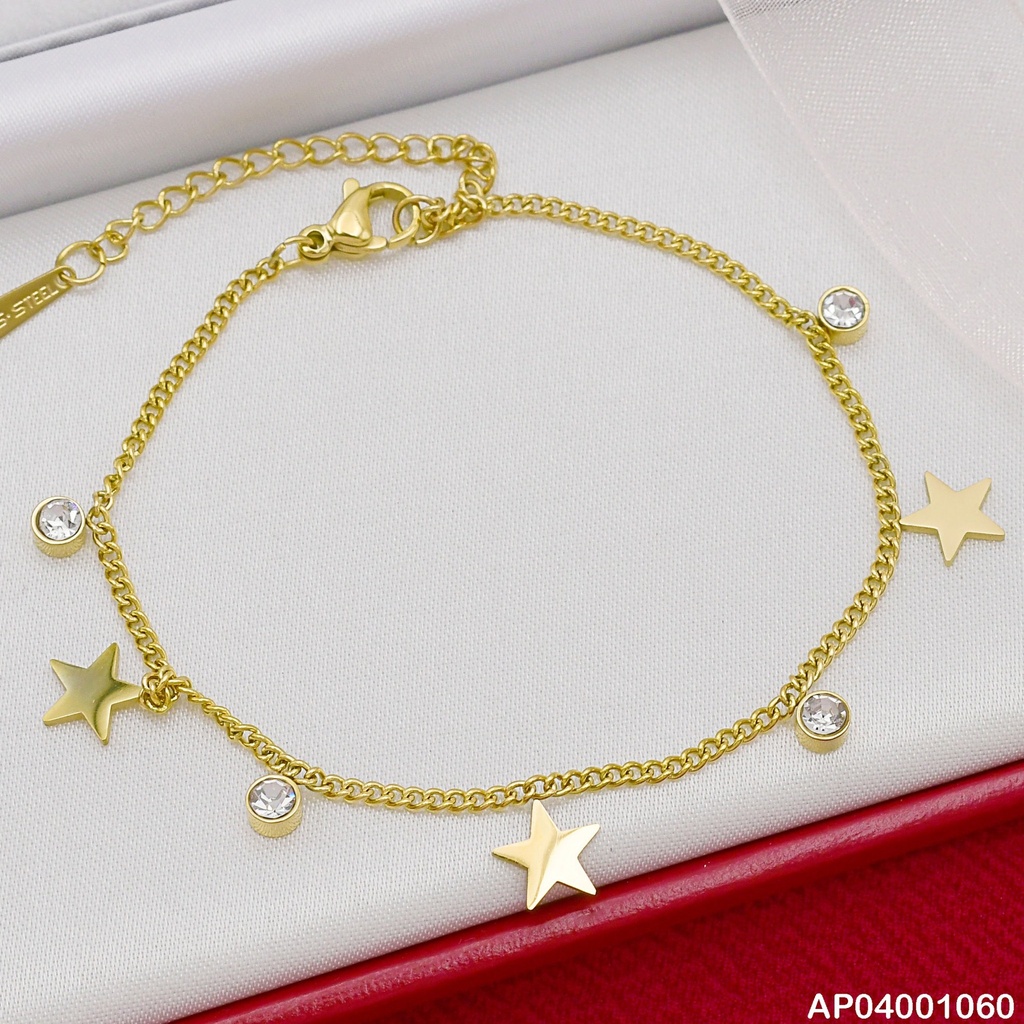 PULSERA FINA COLGANTES:ESTRELLA/ZIRC.RD 072898