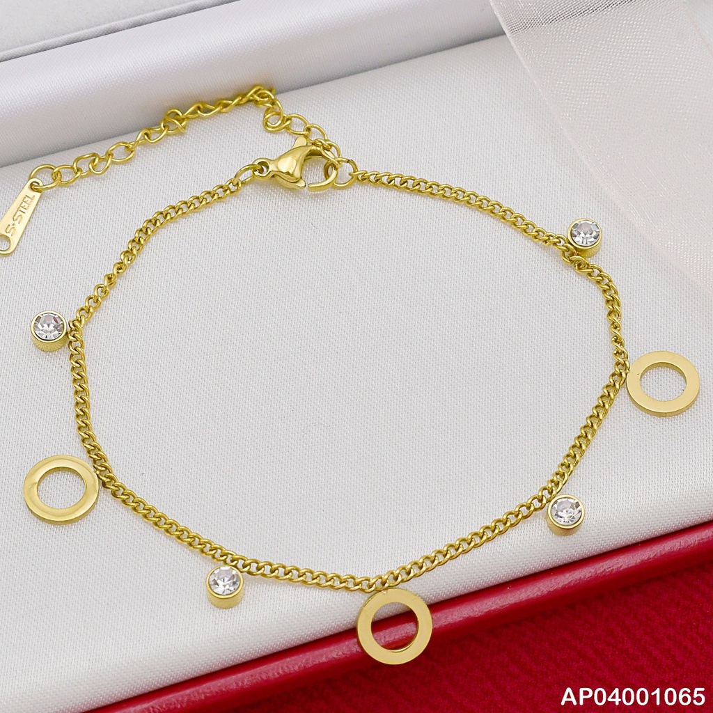 PULSERA FINA COLGANTES:CÍRCULOS/ZIRC.RD 072897