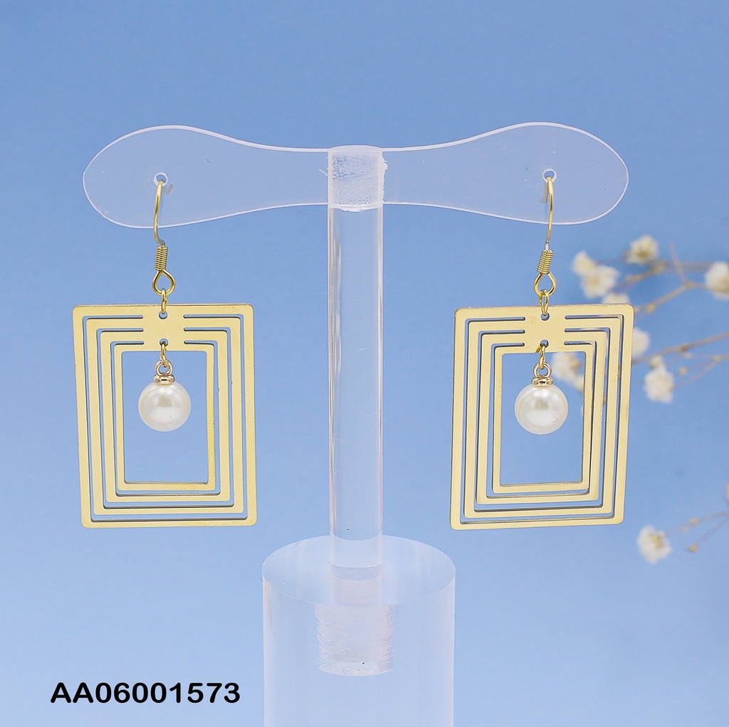 ARETES ⬛ 4 LINEAS/PERLA EN MEDIO 072624