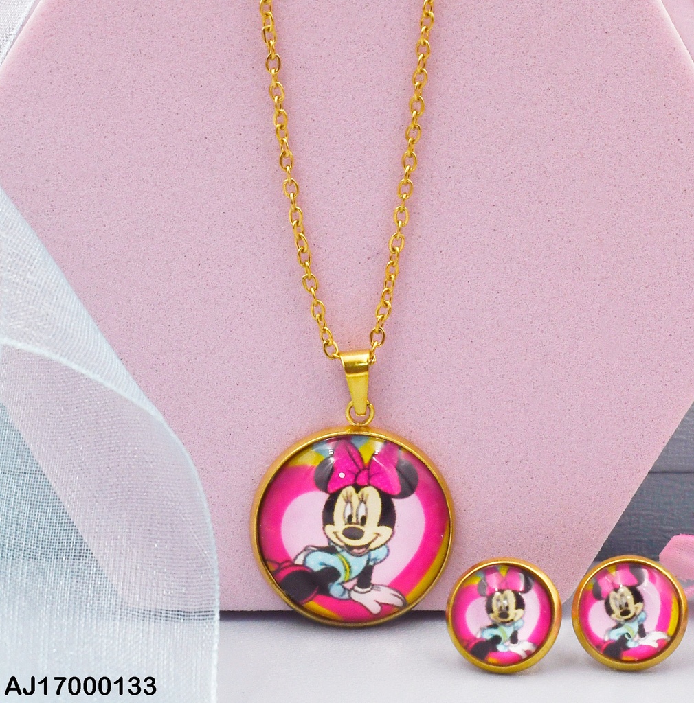 JUEGOS MINNIE M. SENTADA VESTIDO CELESTE 073217