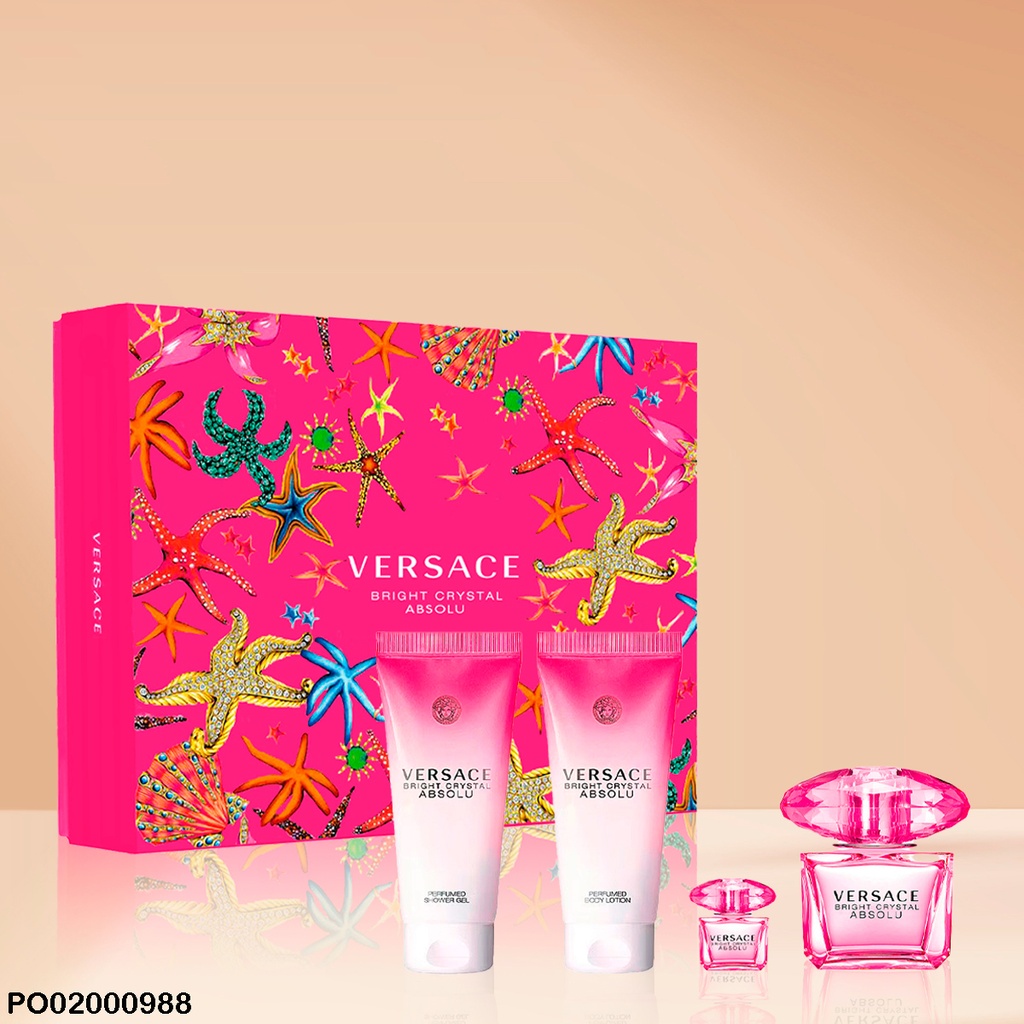 ESTUCHE PERFUMES VERSACE BRIGHT CRYSTAL ABSOLU 4PCS (ESTRELLAS)