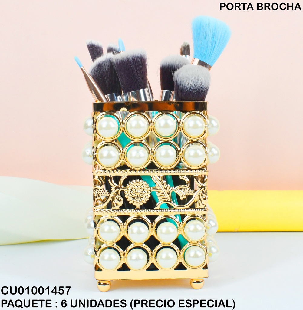 PORTA BROCHAS GOLD MODELO # ADH-119-2