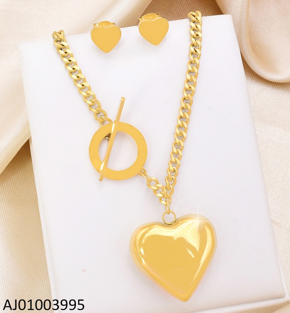 JUEGO DIJE CORAZON ARETES 15344 (P.E.NOV2025)