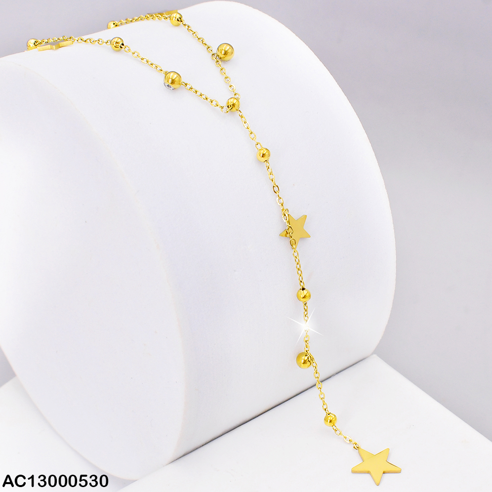 CADENA PLACA ESTRELLAS/PELOTITAS C/COLGANTE 072931