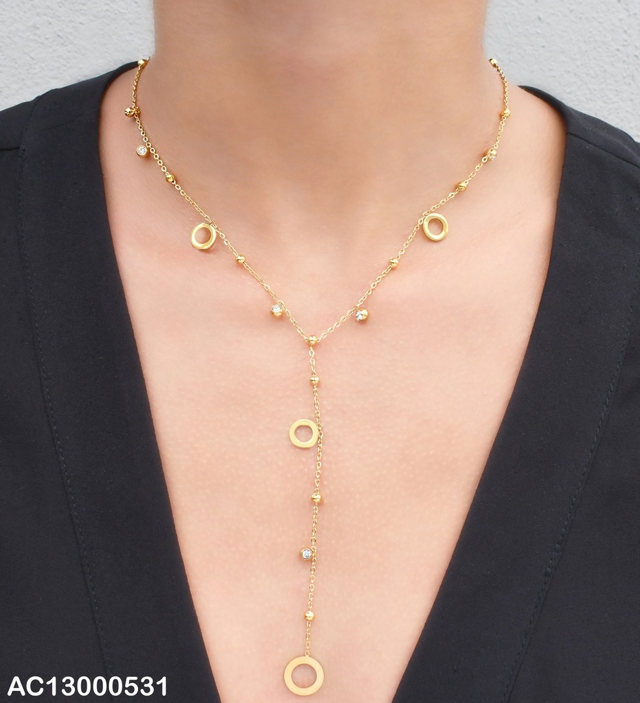 CADENA CIRCULOS/PELOTITAS C/COLGANTE 072923