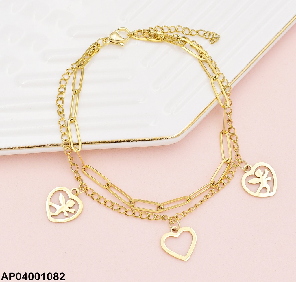 PULSERA 2 COR.  ANGELITO 1 COR. CROQUI 073294-W163