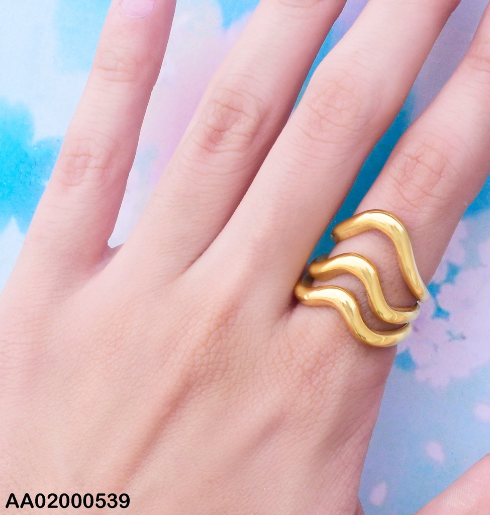 ANILLO 3 LINEAS HORIZ.ONDULADAS 072577