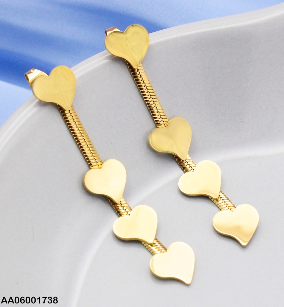 ARETES LINEA PLANA C/PLACAS CORAZONES VERTICAL 072832
