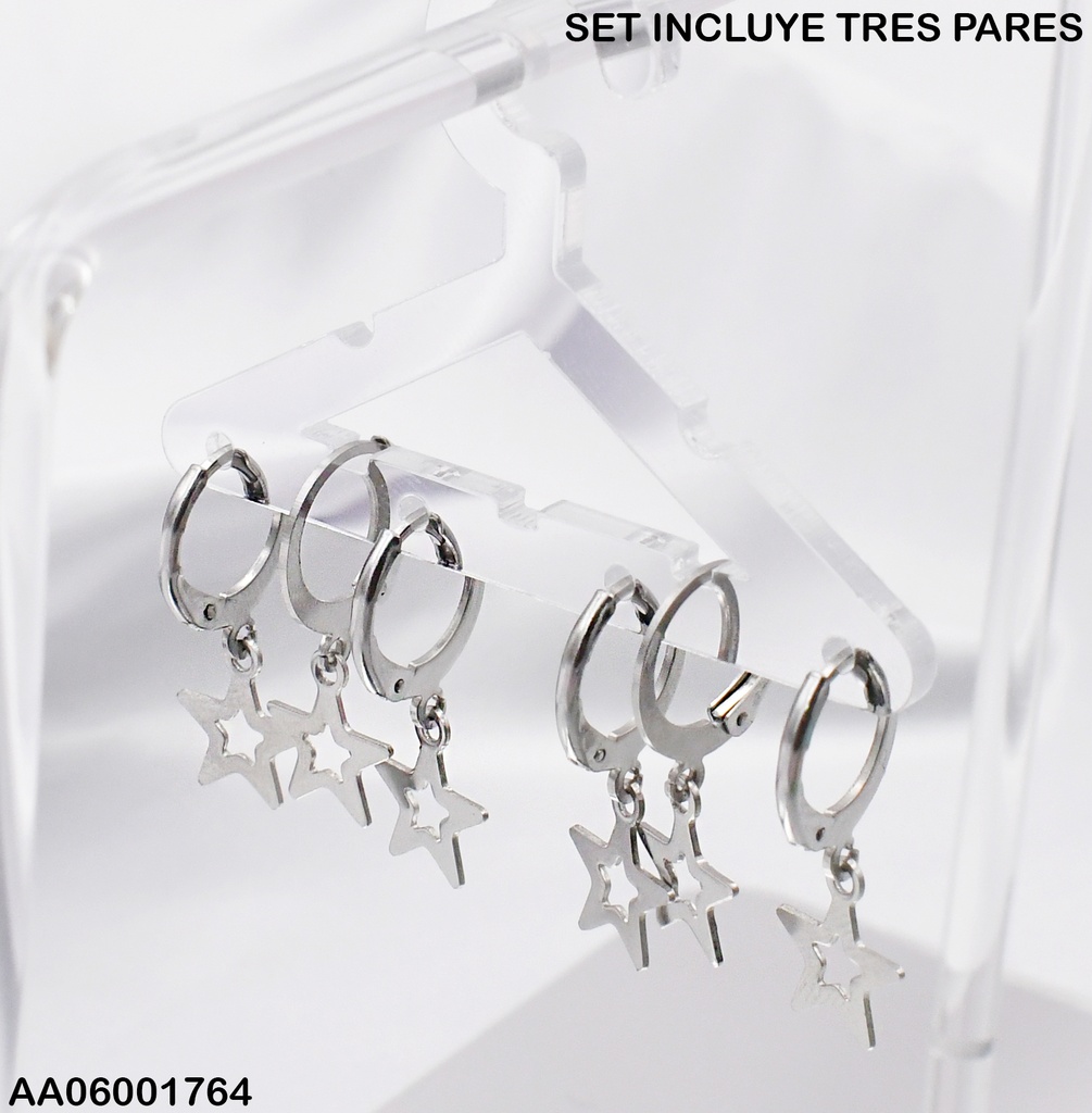 PLATEADO PAQ. 3 PARES HUGGUIES ESTRELLAS 0737942-W130