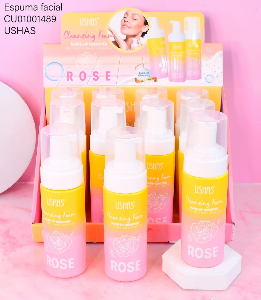 REMOVEDOR MAQUILLAJE ROSA USHAS HA262