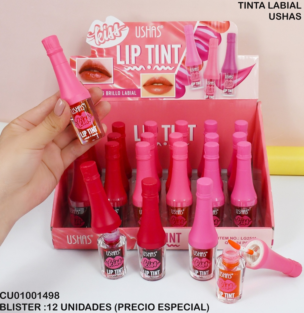 TINTA LABIAL KISS USHAS (VINO) LG2511 SURTIDOS