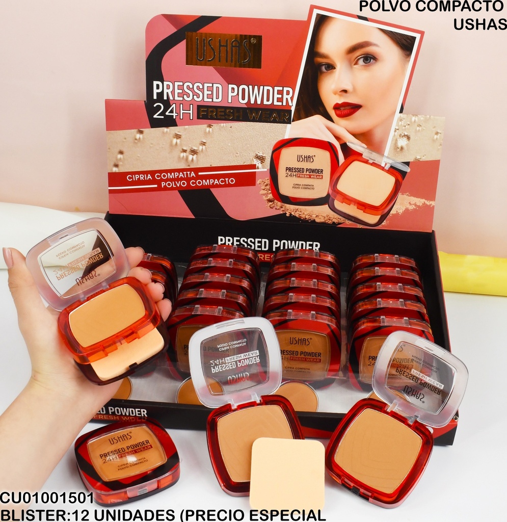 POLVO COMPACTO FRESH WEAR USHAS FC648 A SURTIDOS