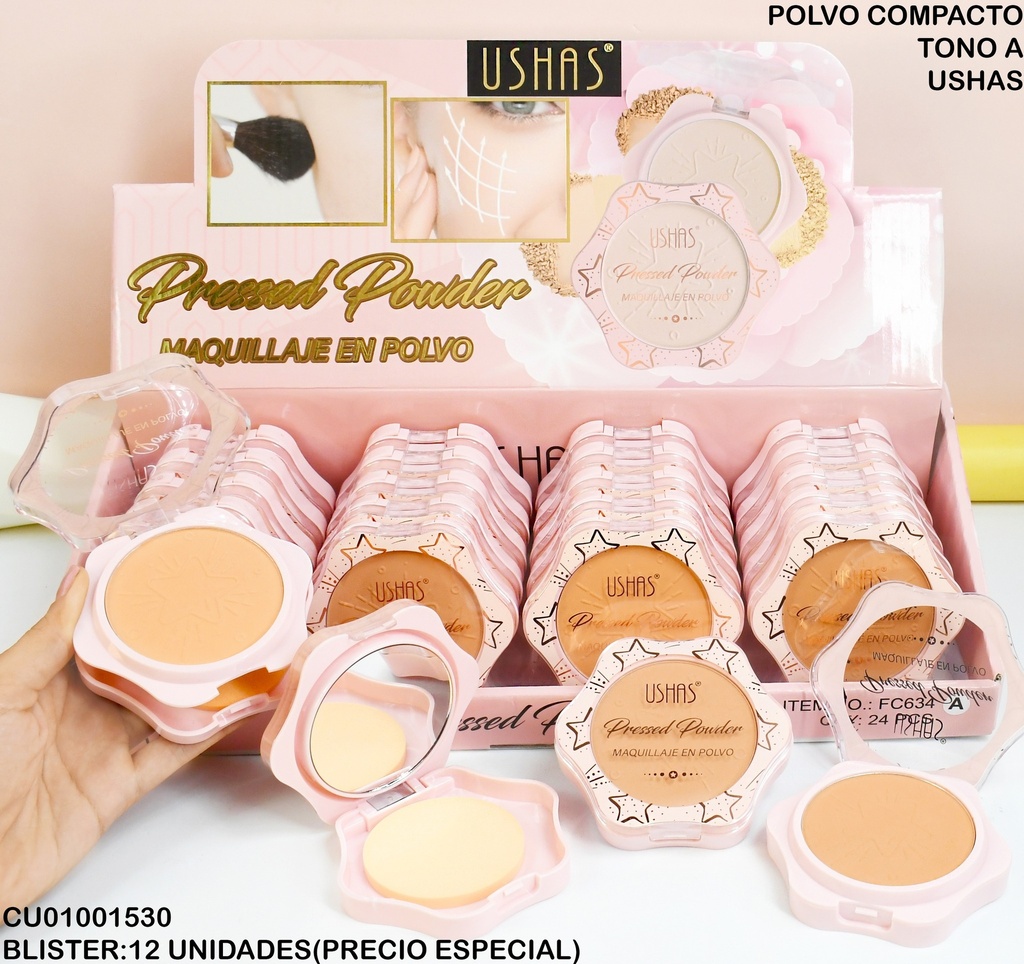 POLVO COMPACTO PRESSED USHAS FC634 A