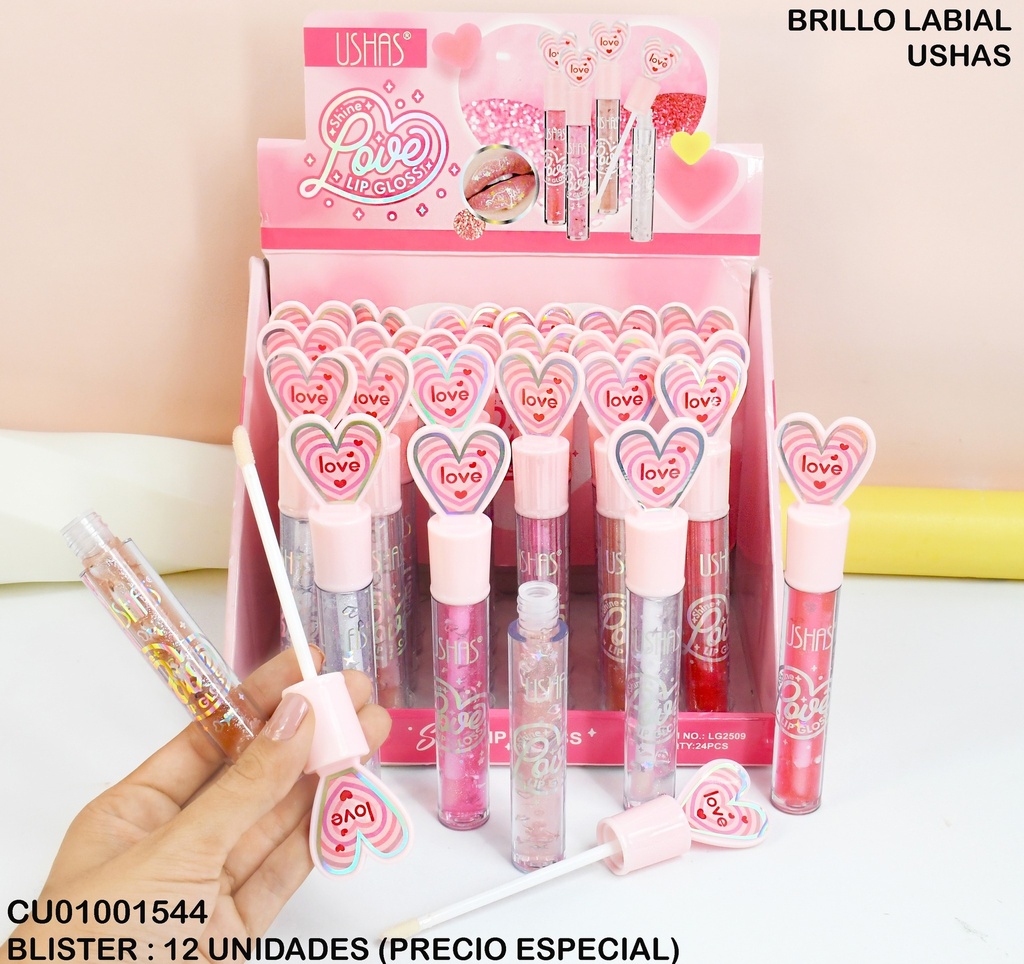 LIP GLOSS SHINE USHAS LG2509 SURTIDO
