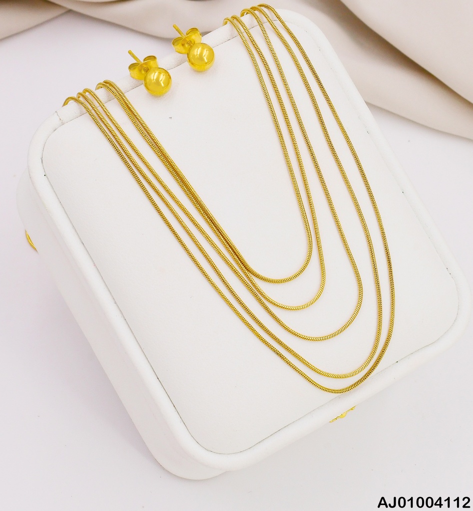JUEGO 5 CAD. ARETES PELOTITA AJ073367-171