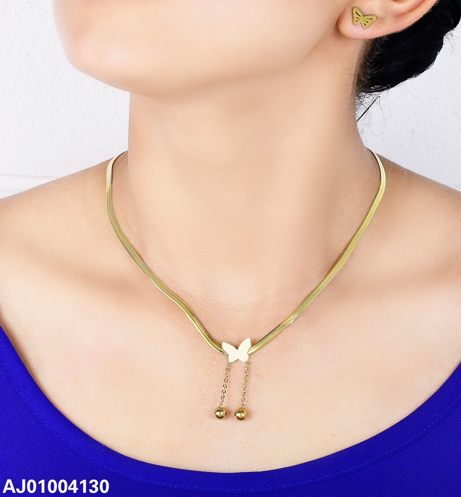 JUEGO CAD. DIJE MARIPOSA COLGANTE 2 PELOTITAS