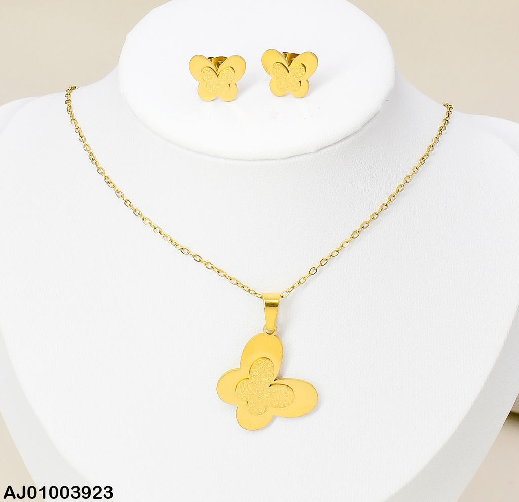 JUEGO DOBLE PLACA MARIPOSA,DIJE MARIPOSA 073000-180