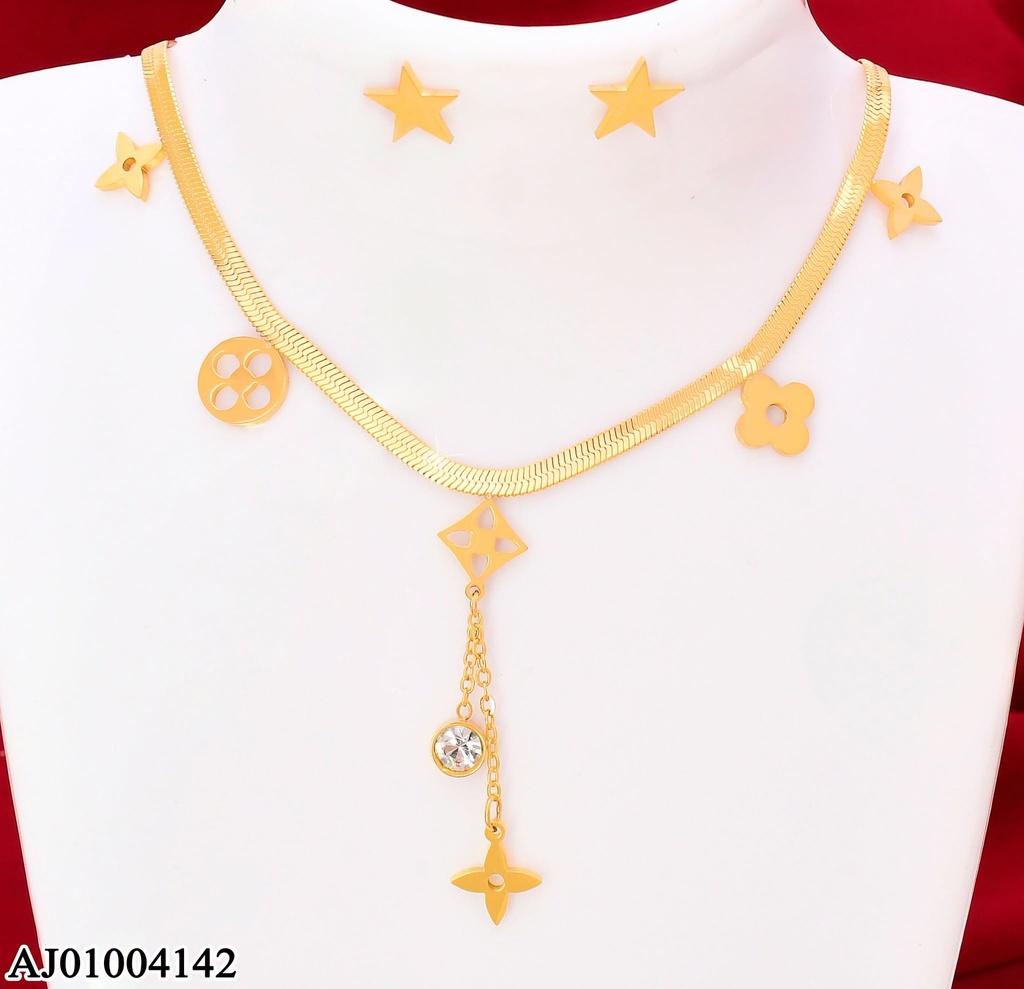 JUEGO  ARETES ESTRELLA / DIJES ESTRELLA / FLOR  073121-W12