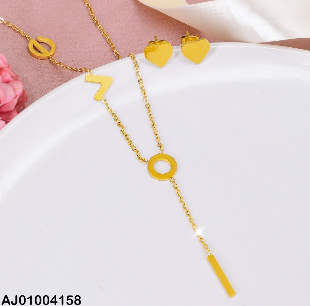 JUEGO DIJES LOVE ARETES CORAZON 073148-W12