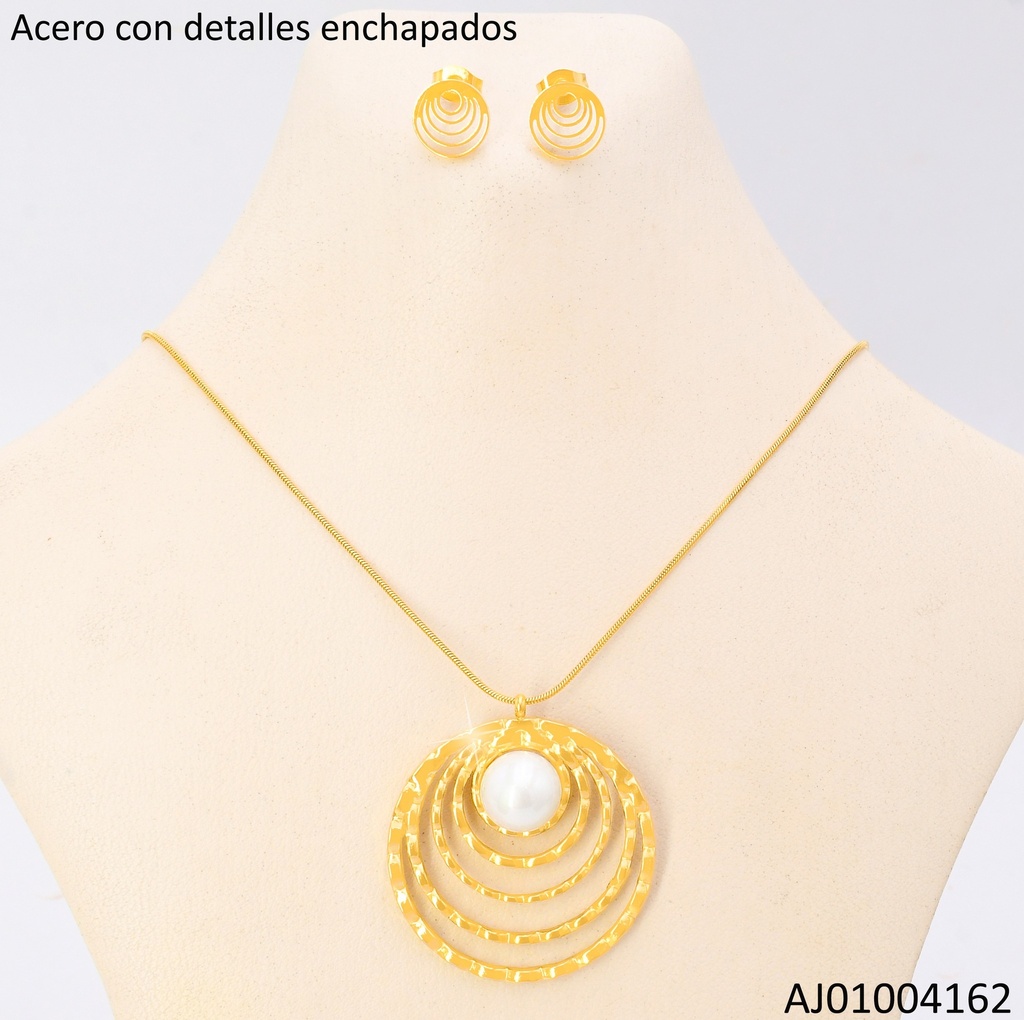 JUEGO DETALLES ENCH. DIJE/RD 4 LINEAS PERLA CENTRO 073398-171 (P.E.NOV2025)