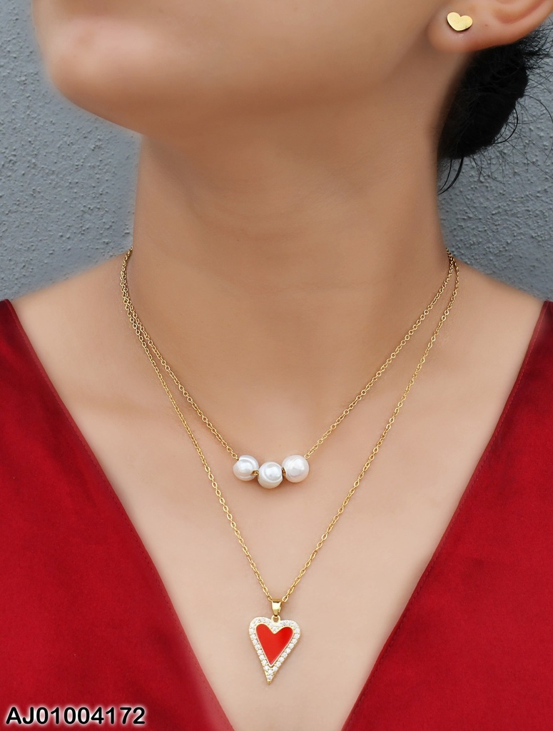 JUEGO DETALLES ENCH. CAD. DOBLE DIJE CORAZON