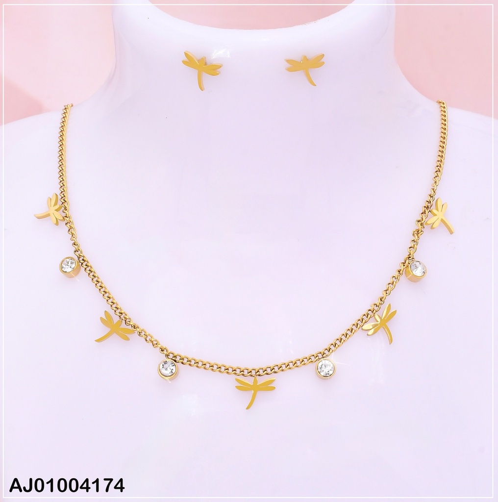 JUEGO ARETES / DIJE LIBELULA. ZIRC. RD 073116-180 (P.E.NOV2025)