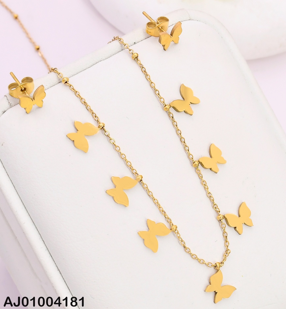 JUEGO ARETES / DIJE MARIPOSAS 073091-180