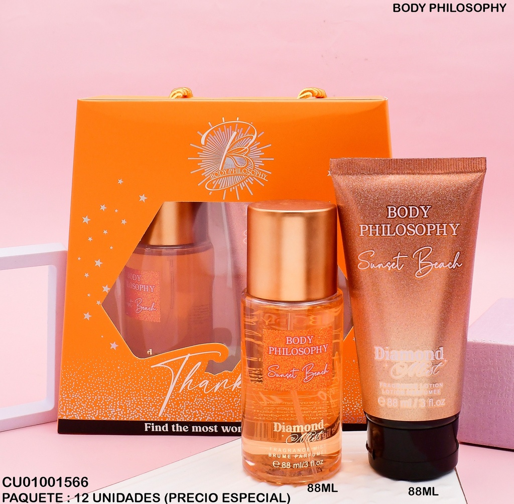 THANK YOU SET 2 PIEZAS DIAMOND SUNSET BEACH T001-5