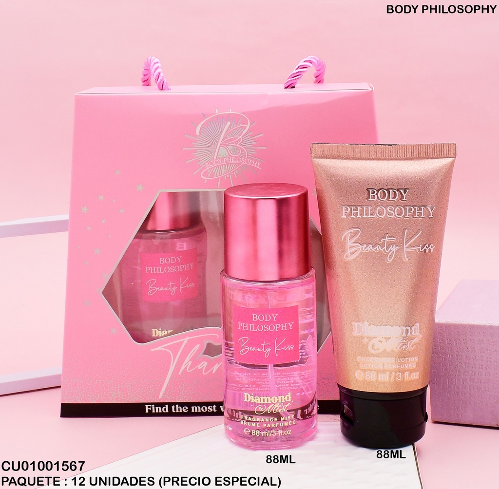 THANK YOU SET 2 PIEZAS DIAMOND - BEAUTY KISS T001-1