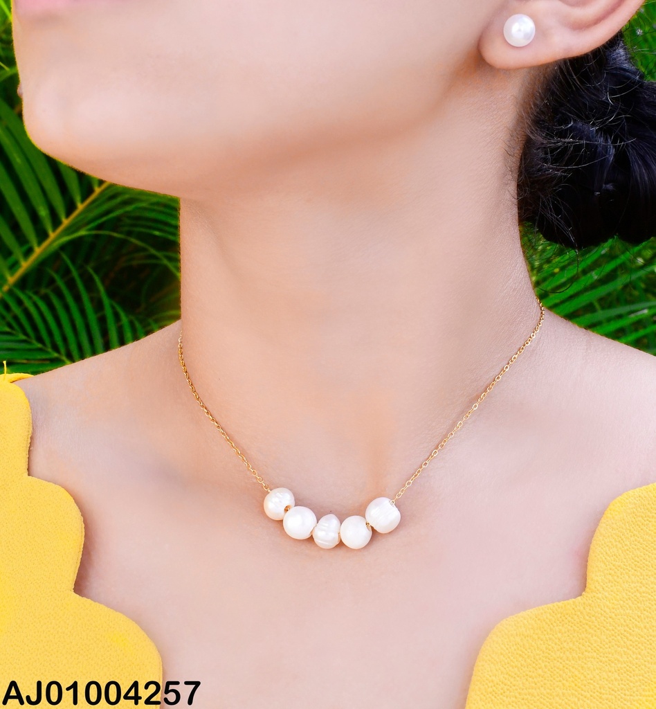 JUEGO ARETES PERLA  / DIJE PERLAS CULTIVADA SA279-5