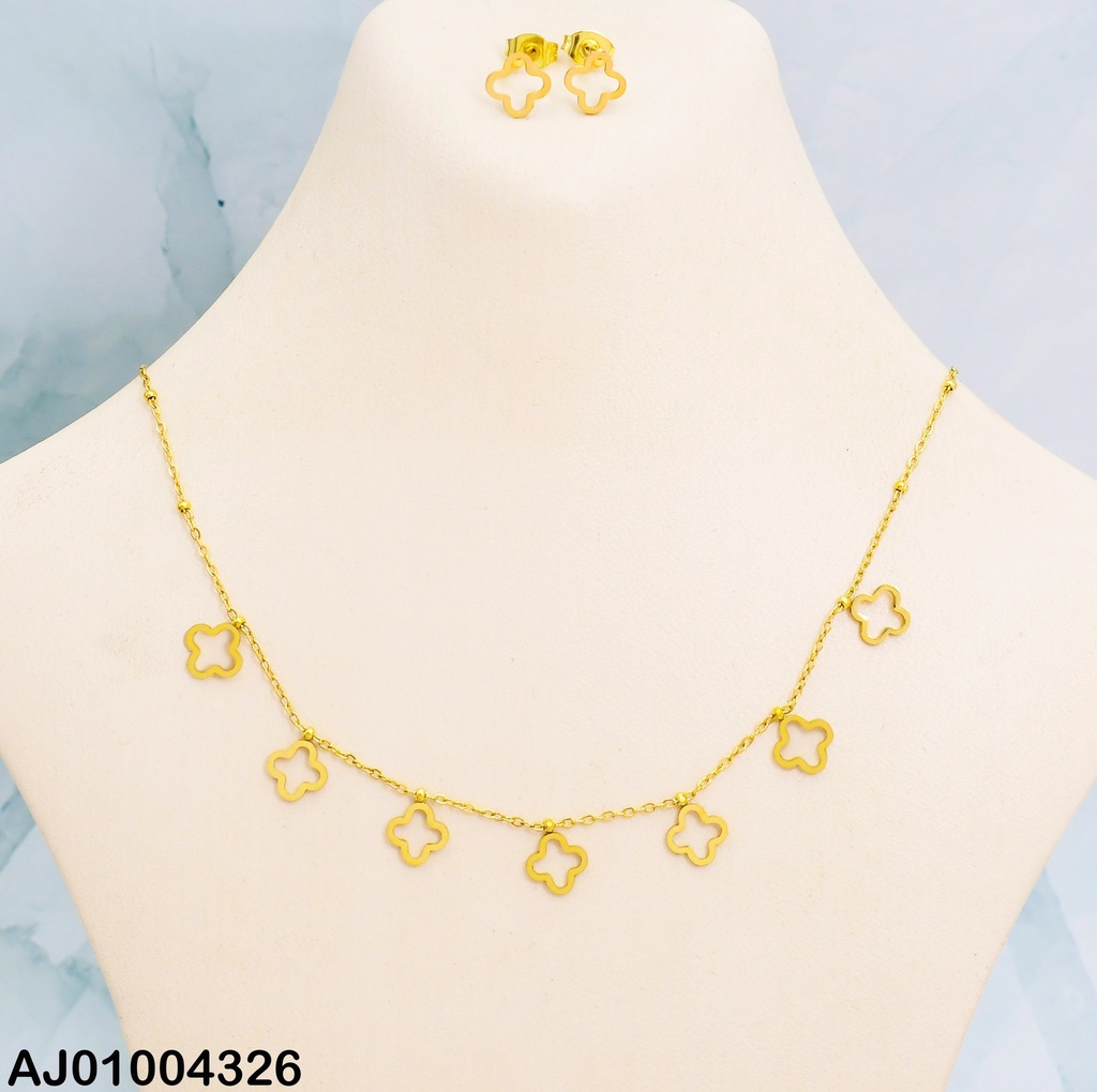 JUEGO ARETES / DIJES ZIRCONIAS RD. CAD. PELOTITA