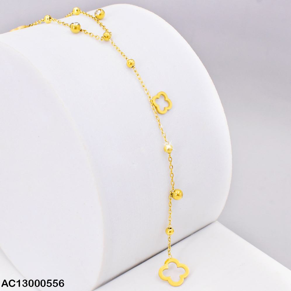 CADENA C/PELOTITAS/ZIRCONIAS/CROQUI FLOR C/COLGANTE 072930