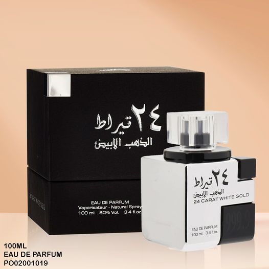 PERFUME 24 CARAT WHITE GOLD 999.9 LATTAFA EDP 100ML