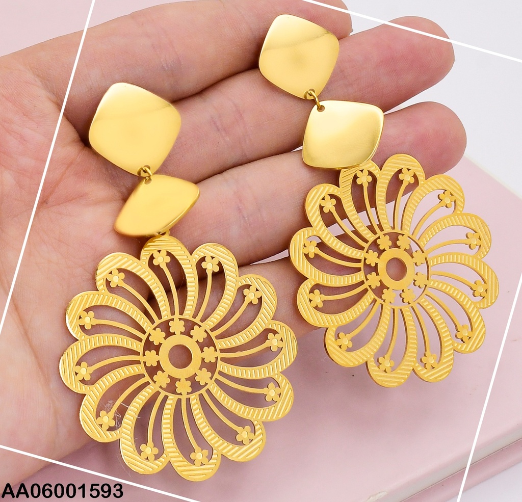 ARETES COLGANTE FLOR 2 ROMBO 0738511-054