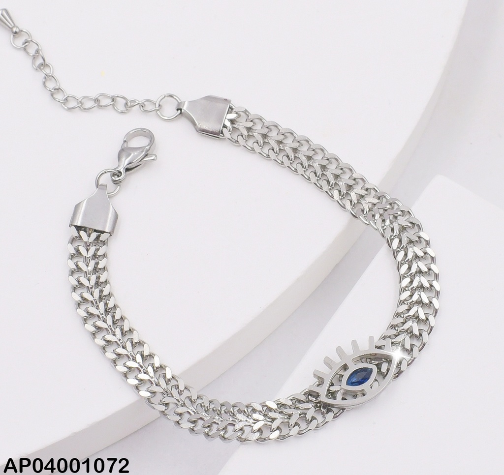 PULSERA PLATEADA DIJE OJITO 0736352